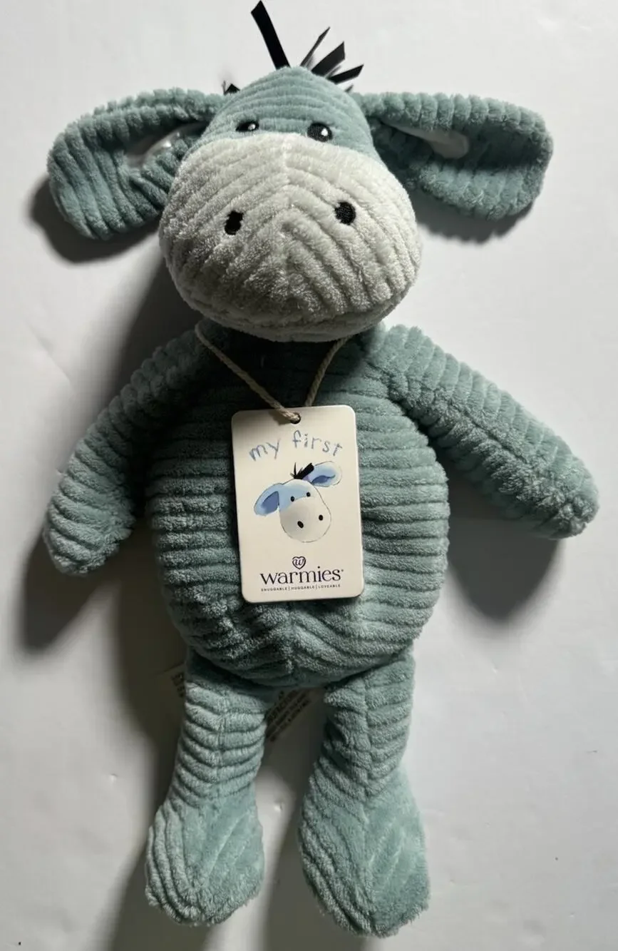 My First Warmies Cozy Plush Blue Donkey Microwavable Lavender Stuffed Animal